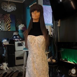 Elegant sequence wedding dress